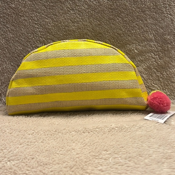 SAKS FIFTH AVENUE Striped Raffia Pouch - Picture 3 of 9